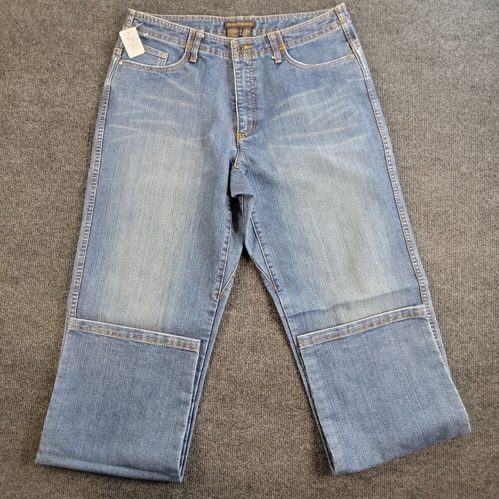 Royal Robbins Jeans Mens 36x34 Relaxed Straight Leg Blue Denim Hong Kong Vintage